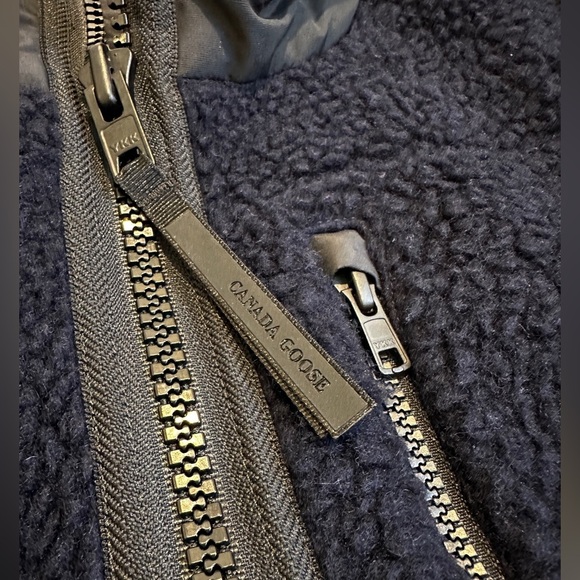 Canada Goose Navy Blue Renfrew Wool Blend Fleece Half‎ Zip Pullover Size XS - Picture 4 of 9